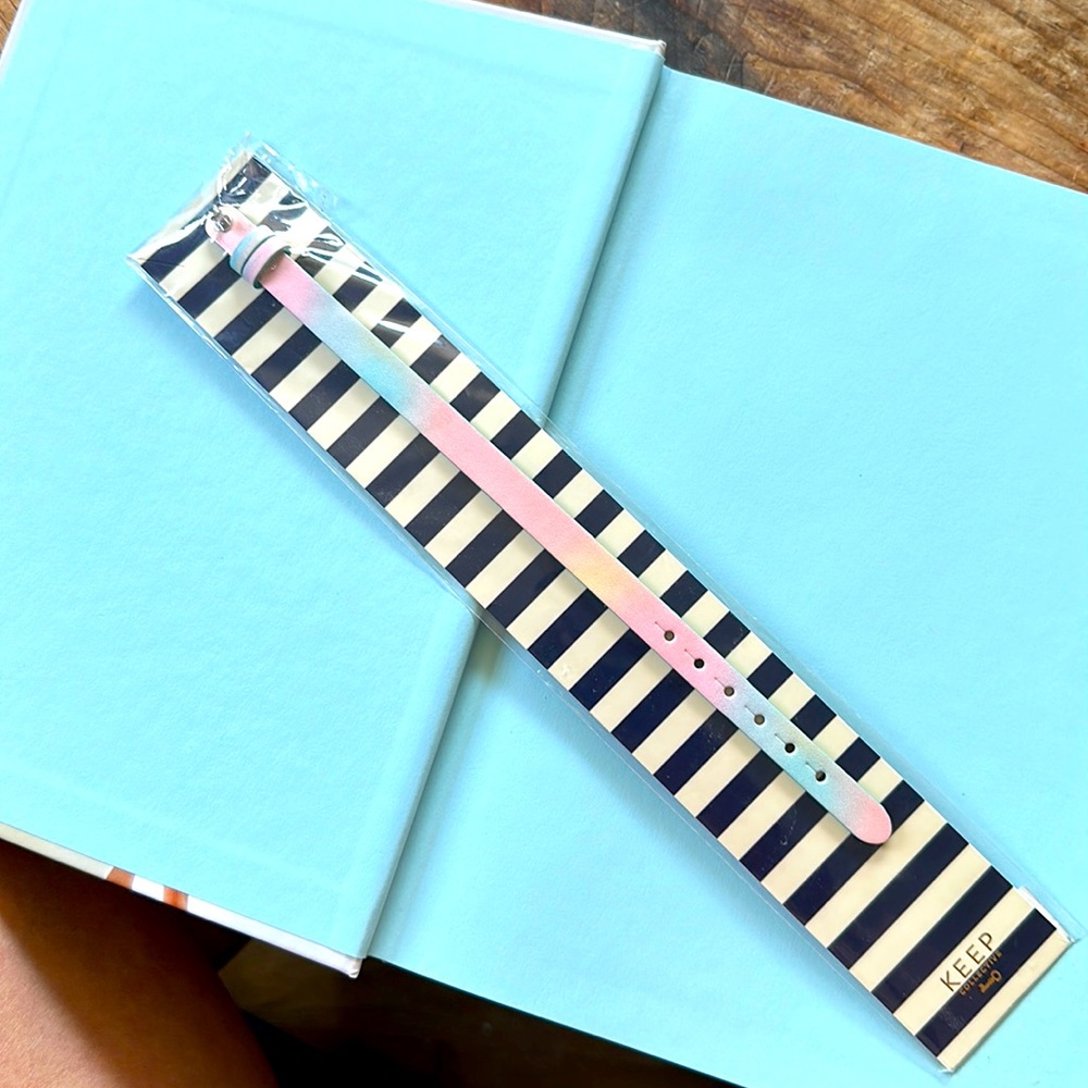 NWT printed leather keep collective bracelet